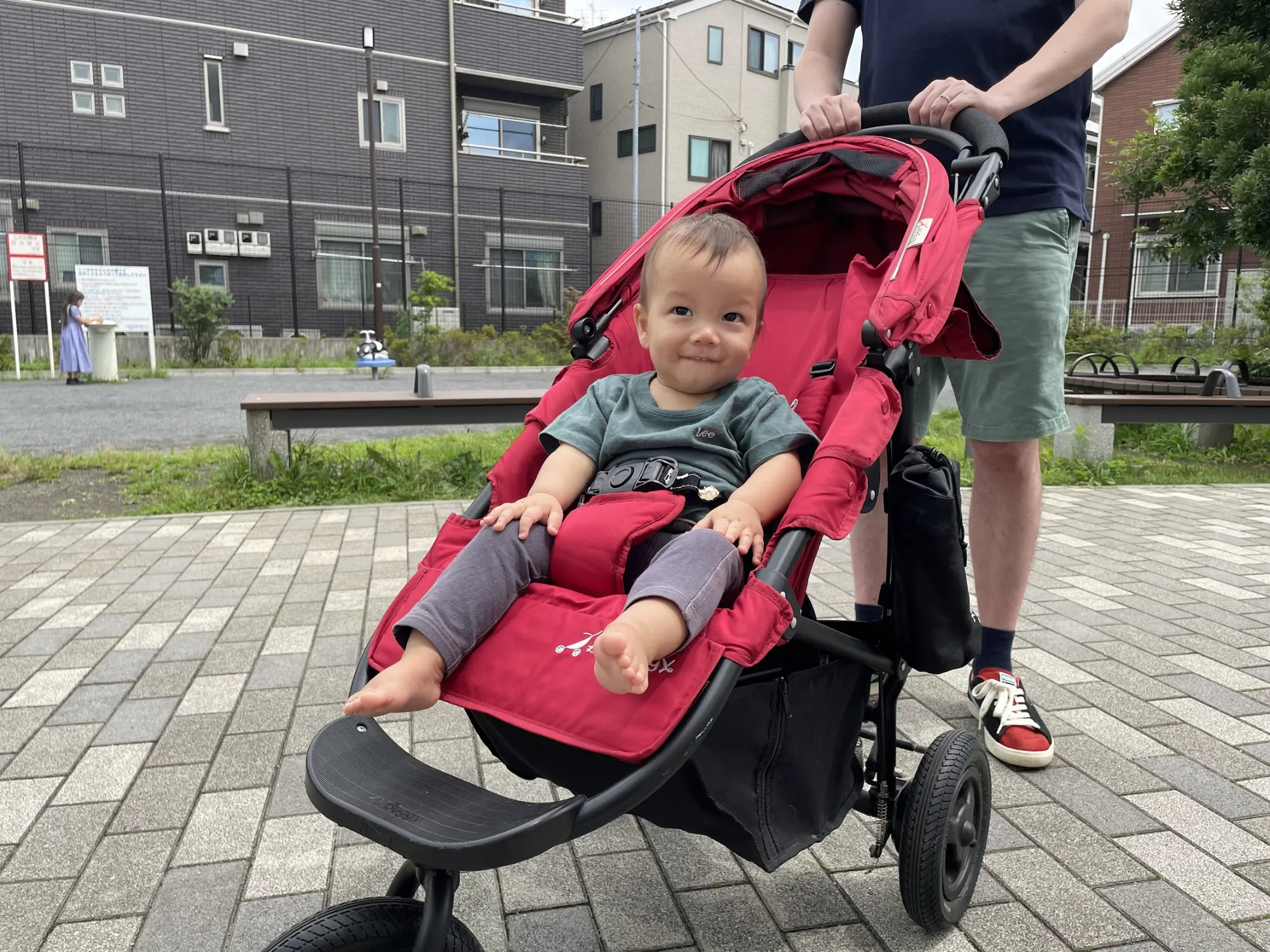Baby riding in the AirBuggy COCO